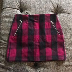 Gap Plaid Wool Skirt